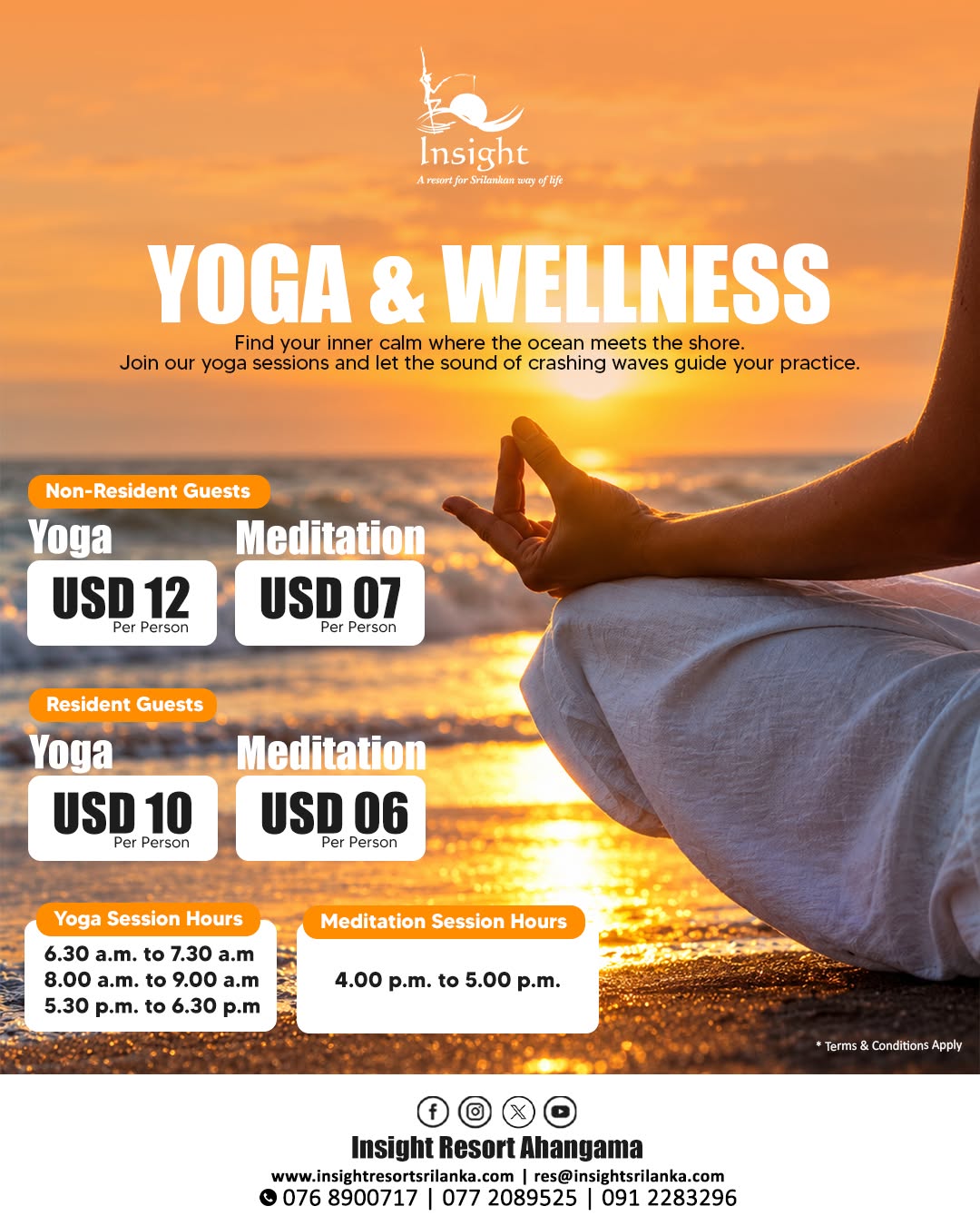 Yoga and Meditation sessions